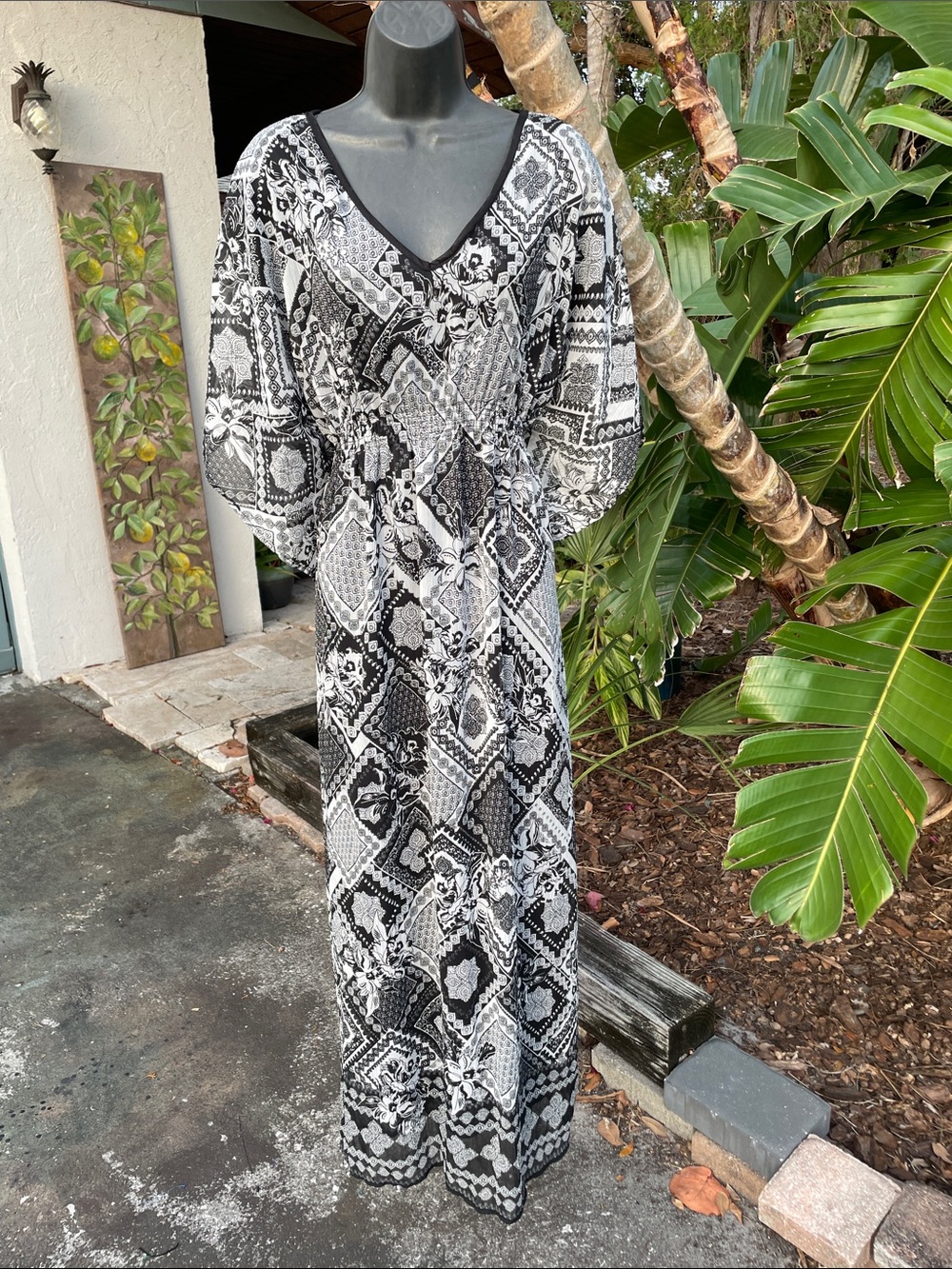 bandanna or scarf print caftan